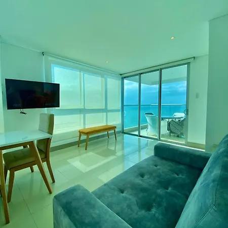 Apartamento 2p1-al De 2 Alcobas Frente Al Mar Con Aire Acondicionado Y Wifi Cartagena