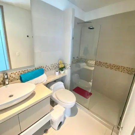 Apartamento 2p1-al De 2 Alcobas Frente Al Mar Con Aire Acondicionado Y Wifi Cartagena