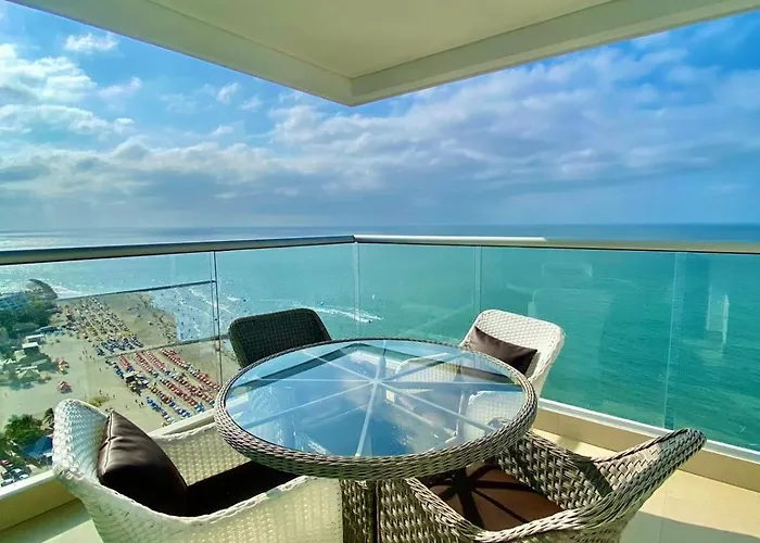 2P1-Al Apartamento De 2 Alcobas Frente Al Mar Con Aire Acondicionado Y Wifi