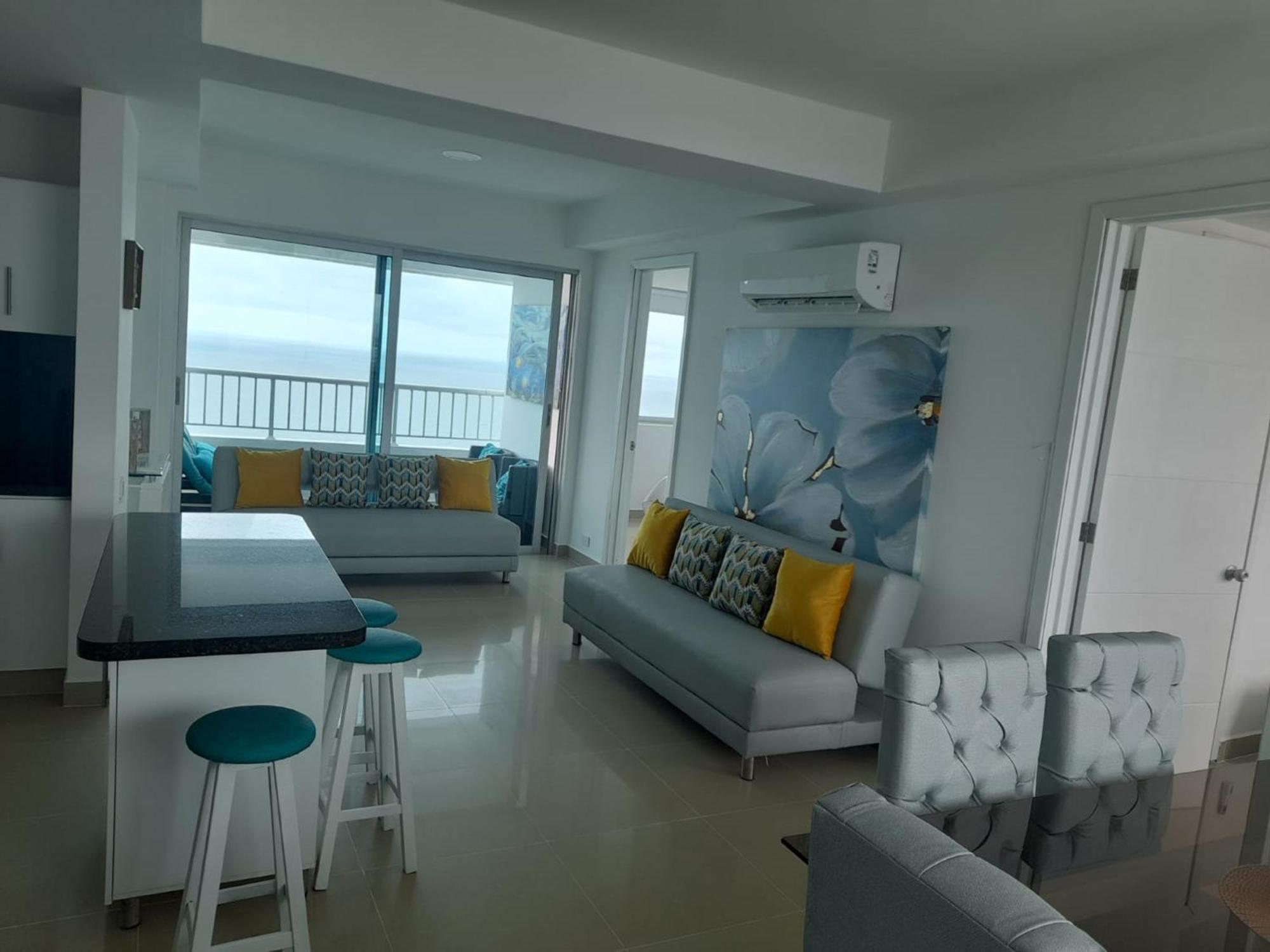 2p1-al De 2 Alcobas Frente Al Mar Con Aire Acondicionado Y Wifi Cartagena