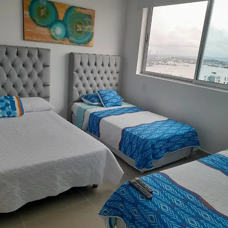2p1-al De 2 Alcobas Frente Al Mar Con Aire Acondicionado Y Wifi Apartamento Cartagena